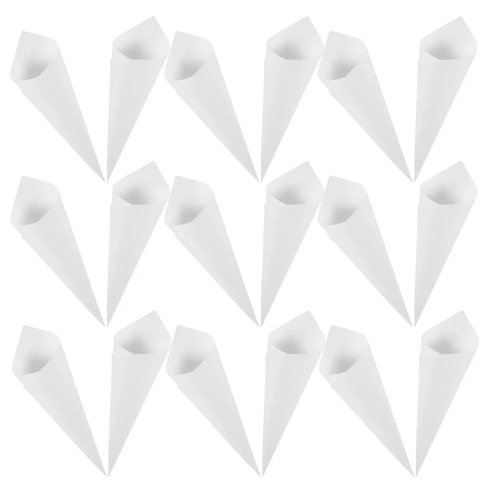 60 Pcs Cones Flowers Holder Confetti for Wedding Party Decorative Petal Dried Weddings Bulk Cardboard Bouquet Wrapping