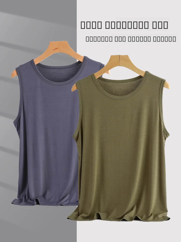 

Мужская хлопковая майка из модала, летняя тонкая футболка Qui Dry Svel round Ne, спортивная домашняя одежда, простой однотонный цвет