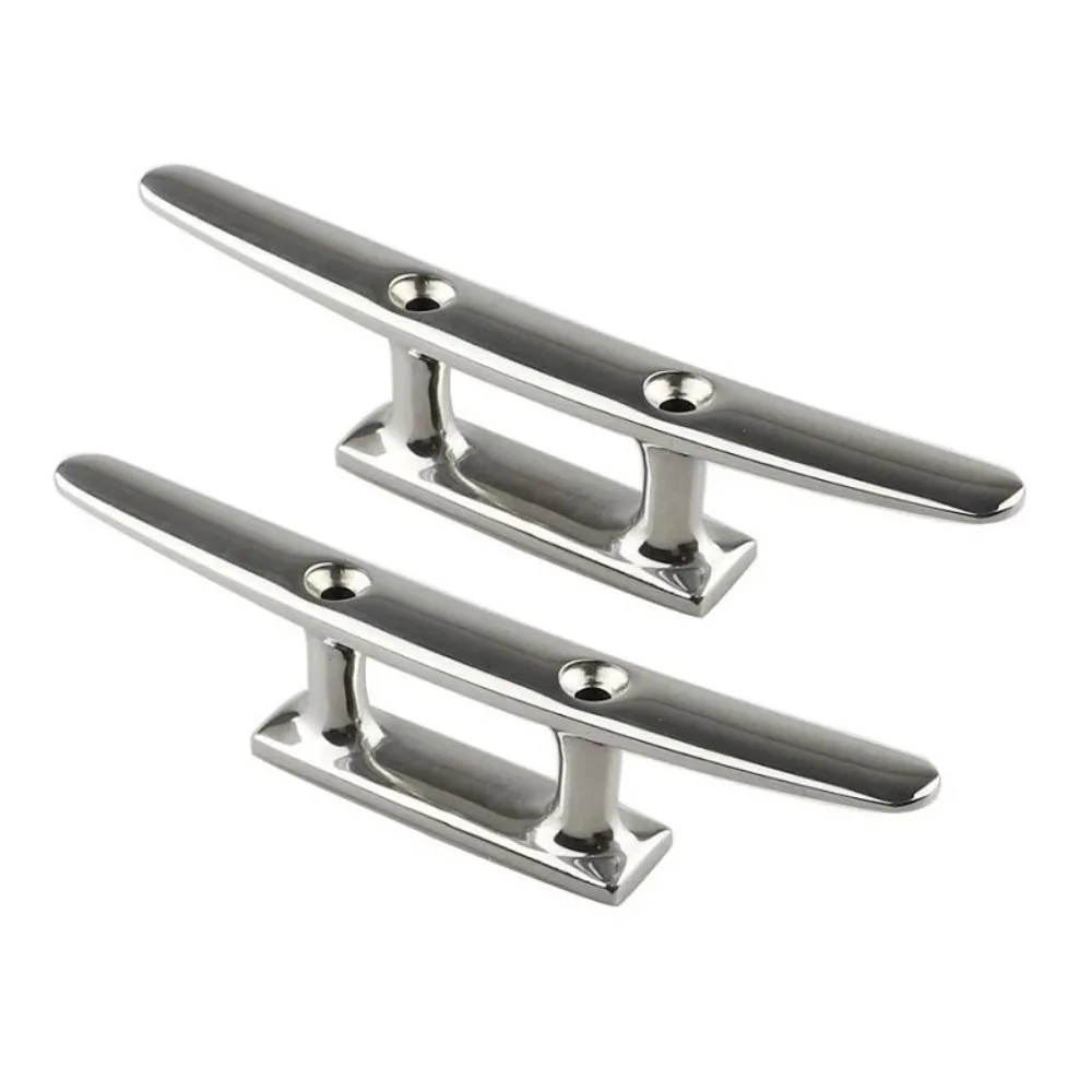 Taco de amarre combinado de 2 piezas, 5 ", 6 ", 8 ", 2 orificios, tacos para barco pulidos de acero inoxidable 316 para cubierta