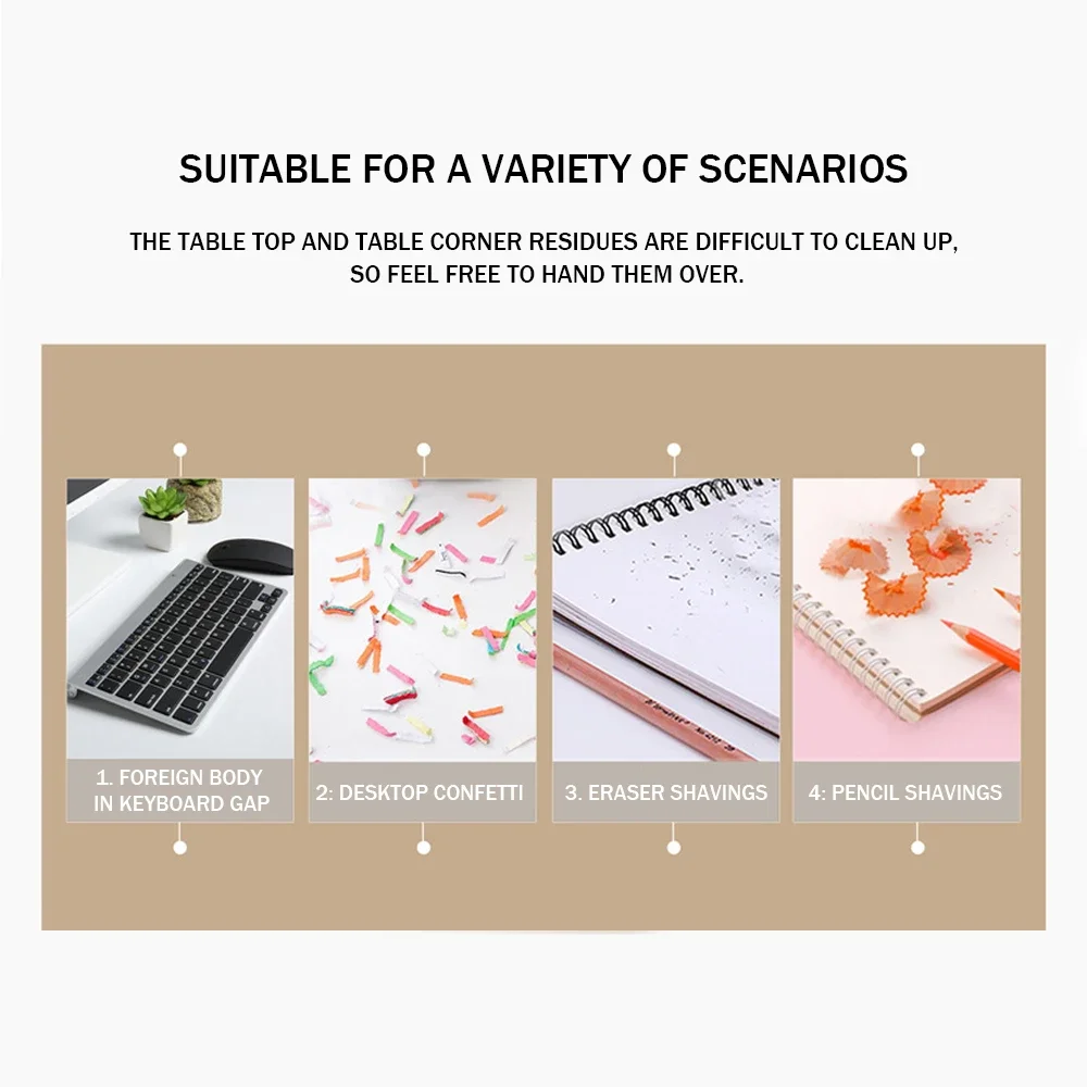 Wireless Handheld Vacuum Cleaner Mini Desktop Vacuum Cleaner Home Portable Cleaning Tools USB Charging School Office Keyboard