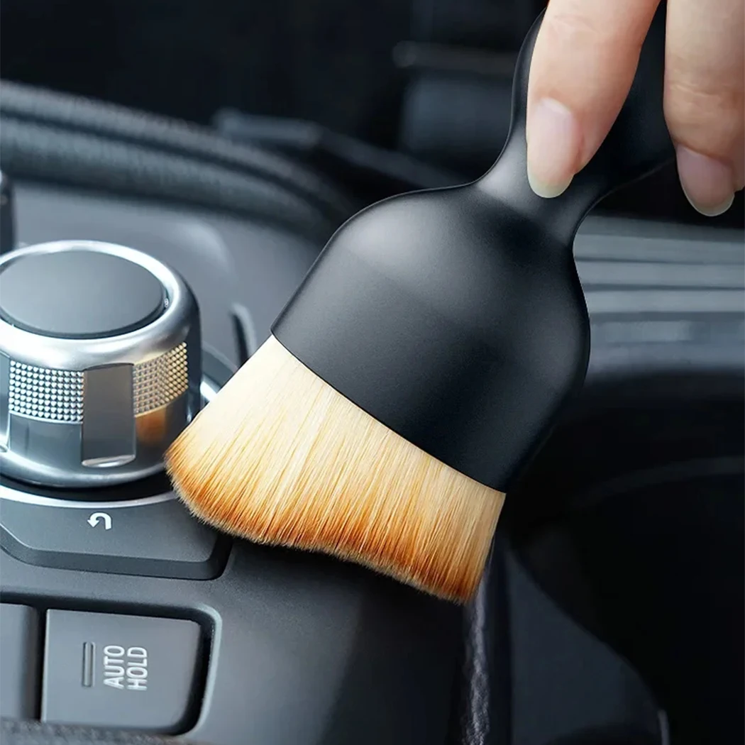 Car Vent Cleaning Soft Brush Truck Interior Cleaning Tool Artificial Car BrushCar Crevice Dust Removal Brush with Cover