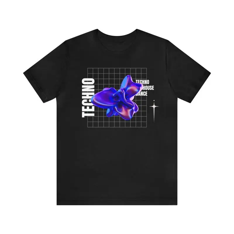 

Techno T Shirt Music Clothes Top Rave Edm Festival Outfit Cyber