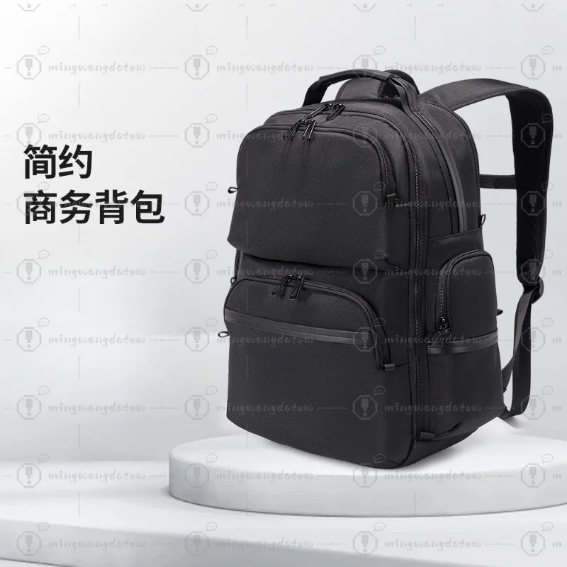 Men's Business Backpack, Water Resistant Wear-Resistant Multi-Compartment Bag with Quick Access Pocket