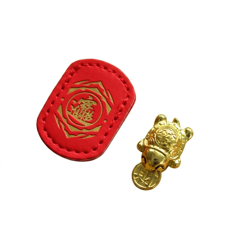 Lucky Turtle Wallet Amulet Gold Faux Leather Money Holder for Wealth Blessing Traditional Home Decor Gift Accessories