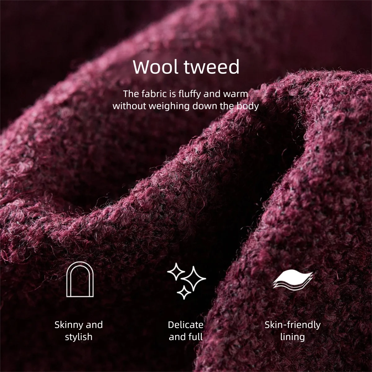 SENTUBILA Women's Elegant Commuter Short Coat Autumn 2025 New Wool Blend O-Neck Metal Buckle Long Sleeve Office Top 153WA2086