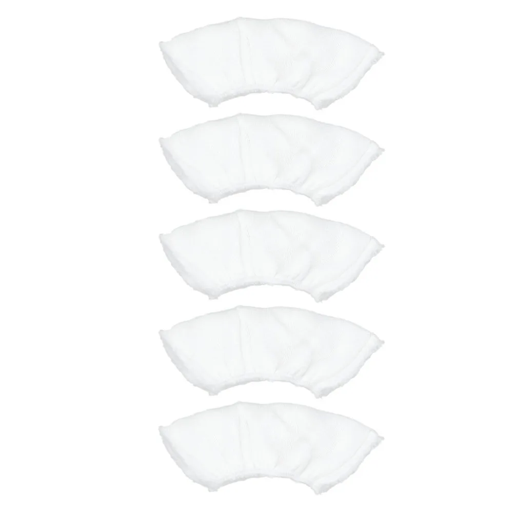 5PCS Microfiber Steam Mop Pad Washable White Steam Mop Sleeve Steam Nozzle Part for Karcher SC1 SC2 SC3 SC4 SC5 SV7