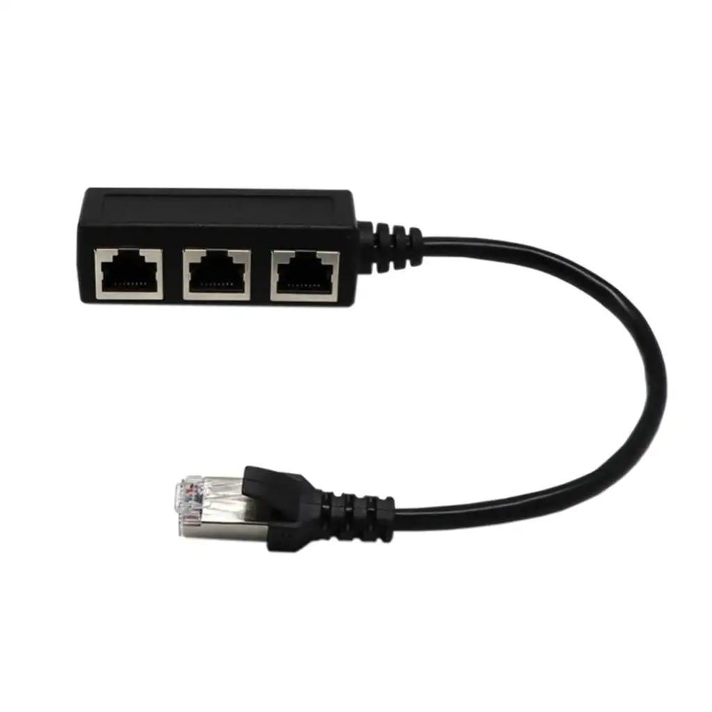 Сетевой разветвитель RJ45 1–3 Ethernet LAN, 3-полосный преобразовательный кабель RJ45