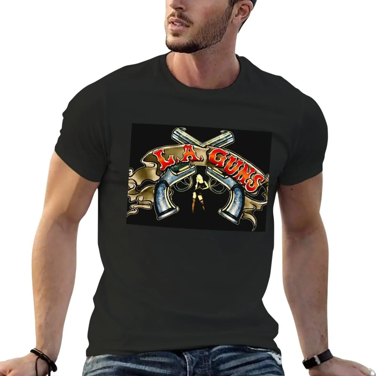 L.A. GUNS BEST SELLER T-Shirt Funny t-shirt cheap stuff basketball graphic tees mens graphic t-shirts