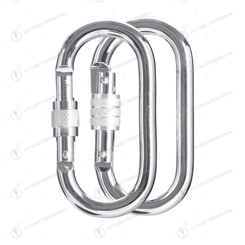 45KN Steel Carabiner D Type Auto Lock Climbing Heavy Duty Load O Type Safety Gate for Mountaineering Outdoor