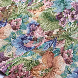 Oasis fairy brown thick lift flower fabric sofa tapestry cushion cover towel DIY jacket bag clothing design fabric