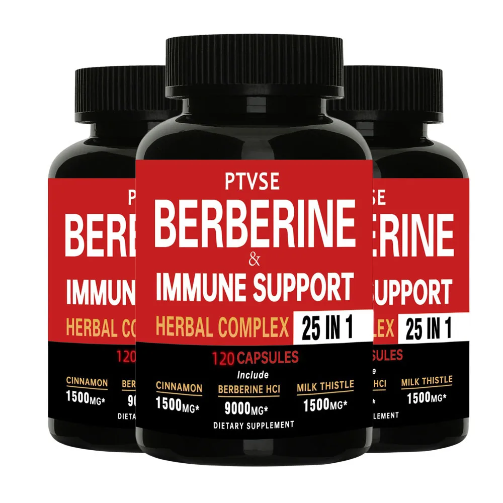 Premium Berberine Supplement Capsules Supports Heart Health Immune System Healthy Food