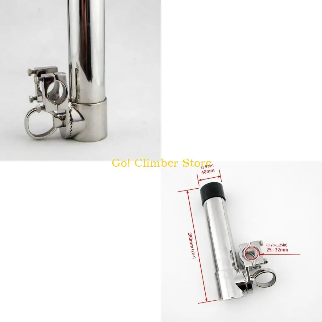 Q84C Marine Rod Rest Holder With Grip Mount, Open Tube Access, 28 Frame Length, and Locking Joint Direction Control for Fishing
