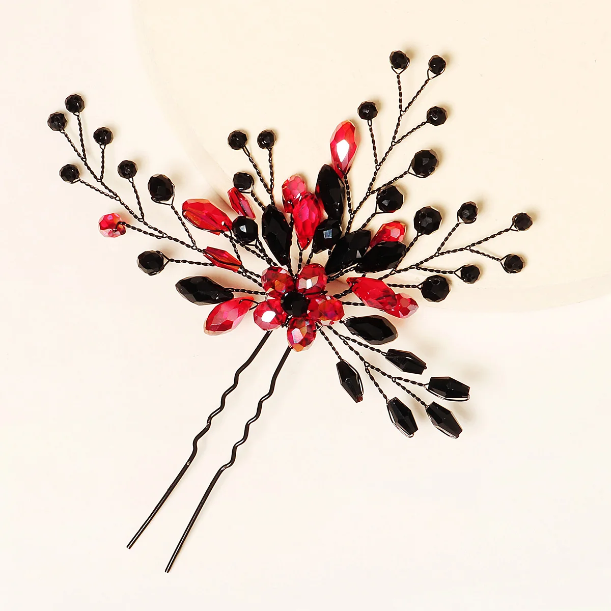 Frauen Blume Haarnadel Stick Hochzeit Braut Kristall Perle Haarnadel U Förmigen Haar Clip Barrettes Haar Zubehör Großhandel – Detail 32