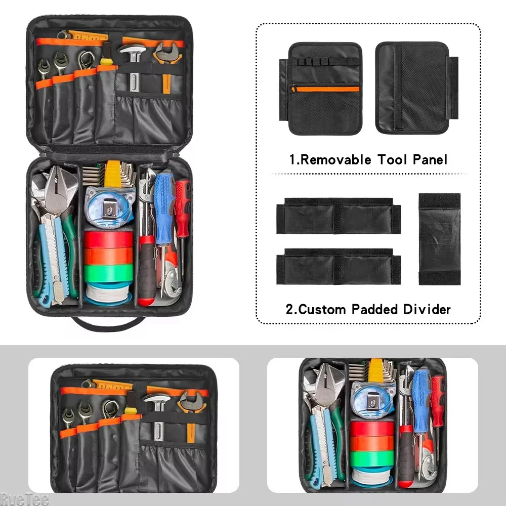 Thickened Large Capacity Electrician Toolkit 2026 New, Multifunctional Waterproof Wear-Resistant Multi-Pocket Tool Storage Bag