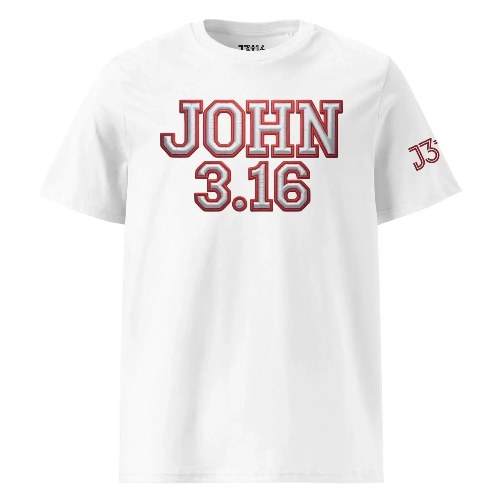 T Shirt aus Bio Baumwolle quot JOHN 3 16 Varsity Style amp Ewige Liebe vintage Washed fashion Stylish Top For Everyday Wear