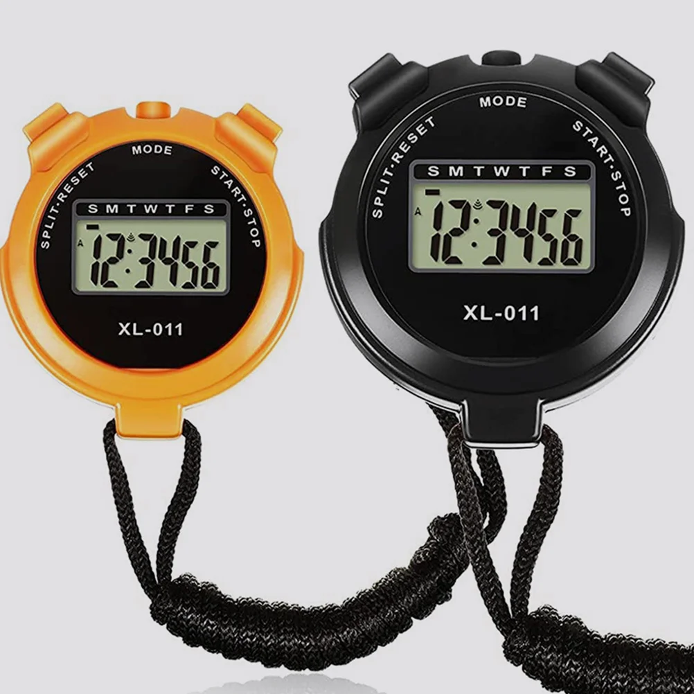 

3pcs Digital Stopwatch Timer For Sports Running Referee Workout Cooking Exam Fitness Portable Split Function Alarm Countdown