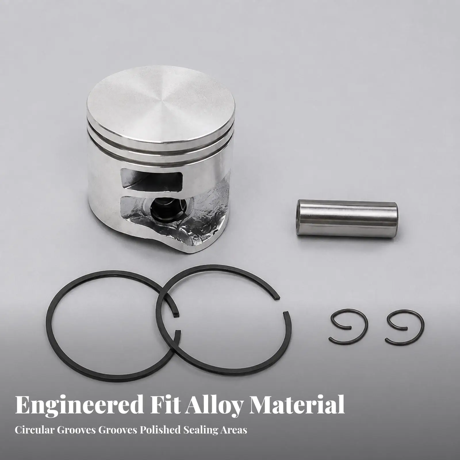 MS391 Cylinder Piston Kit for Gasoline Tree Feller Overhaul Finned Cylinder Machined Piston with Rings Ready to Install