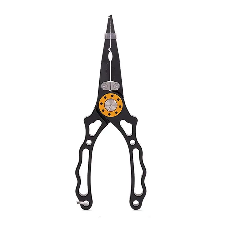 

these Aluminium Alloy Multi-Functional Pliers Open Ring Fishing Pliers Fish Controller Fishing Tackle Set with Lost Rope