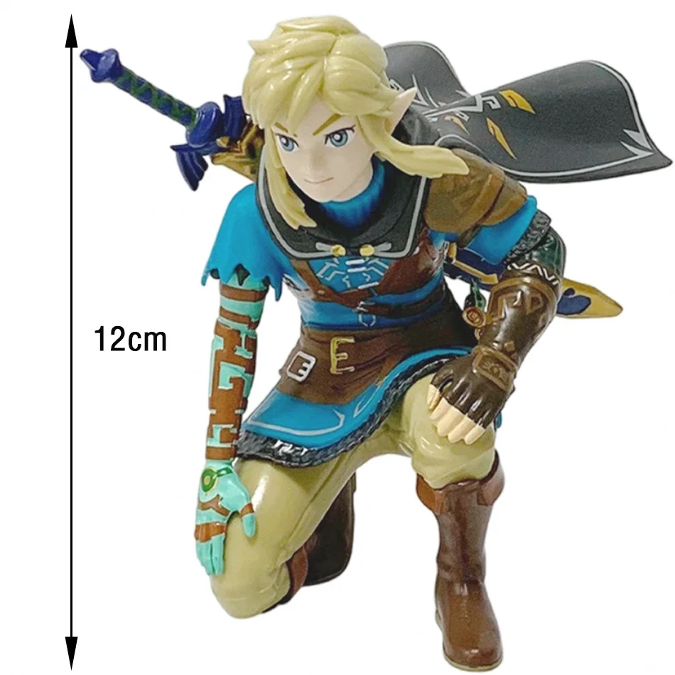 12cm Legend Of Zelda Anime Link Kingdom Of Tears Statue in Hockposition, Spiel-PVC-Handmodell, Puppen, Ornamente, Geschenke