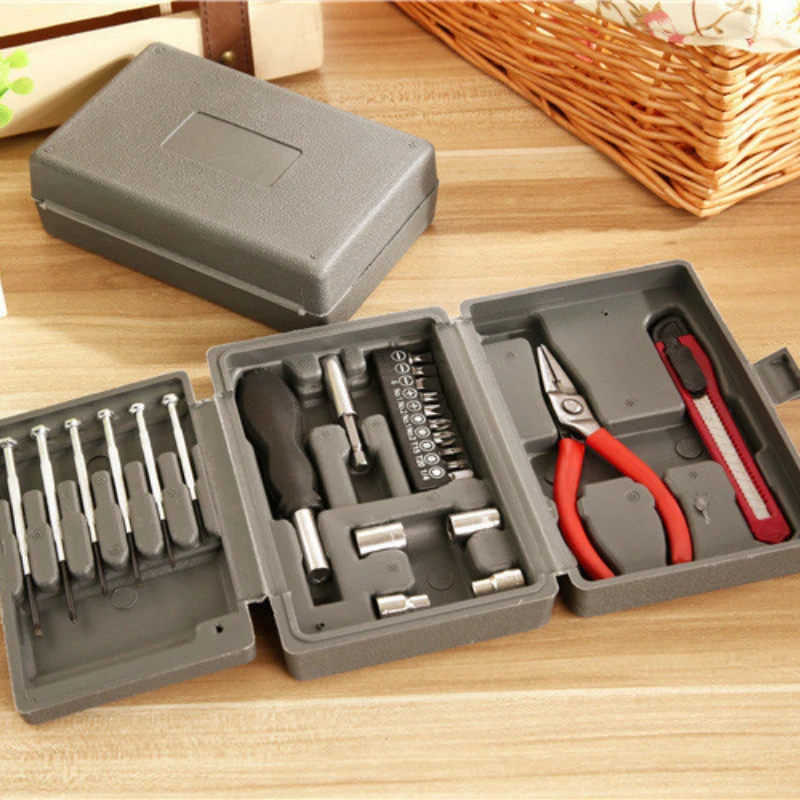 24PC Tool Set Household Multifunctional Hardware Toolbox Gift Kit Tool Box  Phone Repair Tools