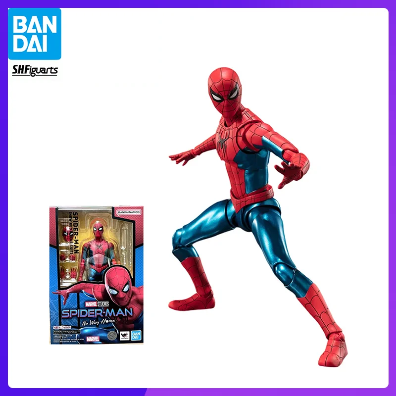 

In Stock Bandai S.H.F Spider-Man: No Way Home Peter Parker Original Genuine Anime Figure Model Toy Action Figures Collection PVC