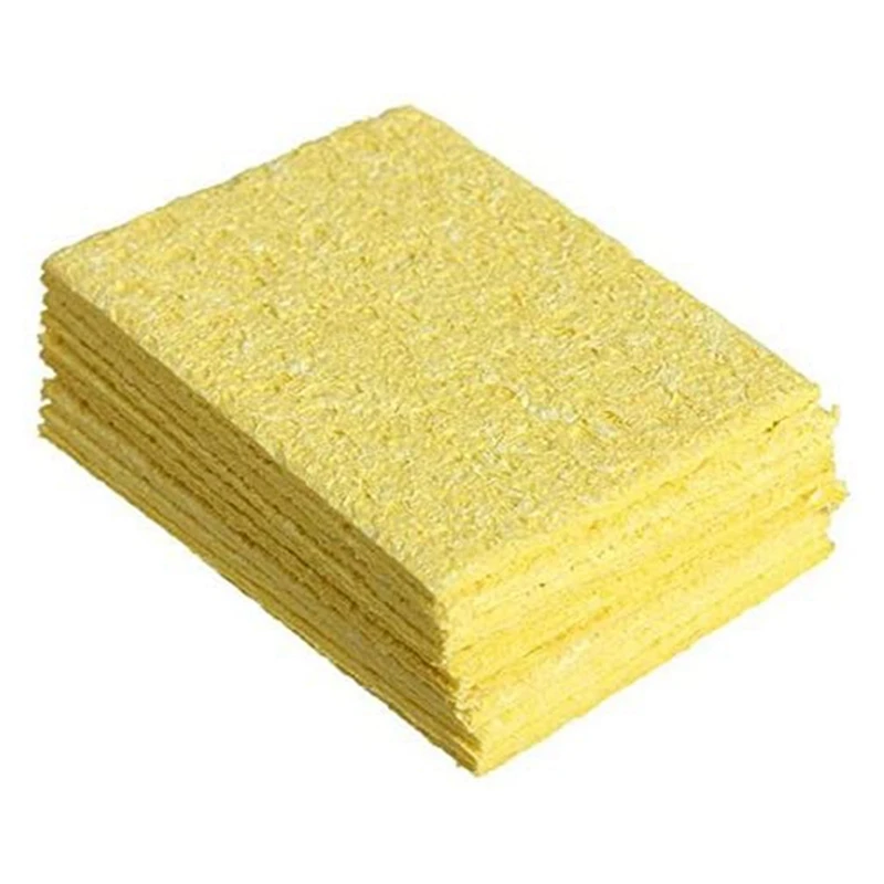 200Pcs Soldering Iron Solder Tip Welding Cleaning Sponge Soldering Iron Sponge Pad Replacement Sponges Cleaning Pads