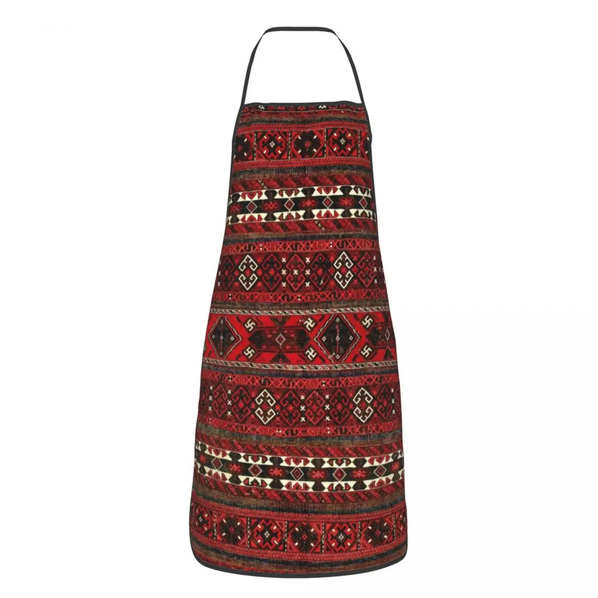 Unisex Baluch Flatweave Antique Afghanistan Rug Kitchen Chef Cooking Baking Apron Women Men Vintage Turkish Kilim Ethnic Art