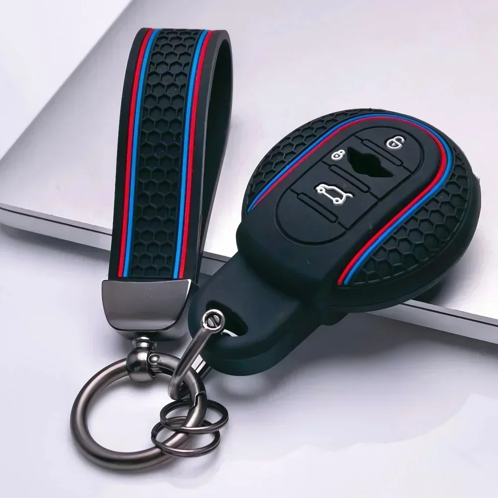 Silicone Shell Fob Holder Accessories for BMW Mini Cooper F55 F56 F57 F54 F60 JCW Clubman Countryman Car Remote Key Case Cover