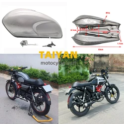 Unpainted Universal Motorcycle Gas Fuel Tank 11L Oil Box Raw Bare Metal Retro Cafe Racer Scrambler For Honda CG125 CG250