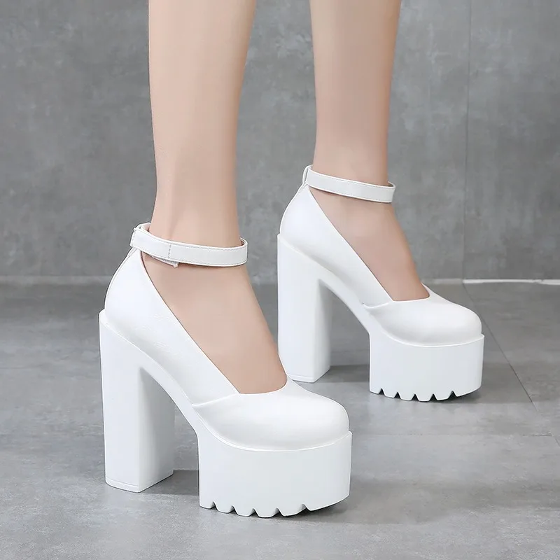 New Arrival Women's Fashion Boots with Waterproof Platform and Thick Heels 14cm Chunky Heel, High Heels for Nightclub and Show