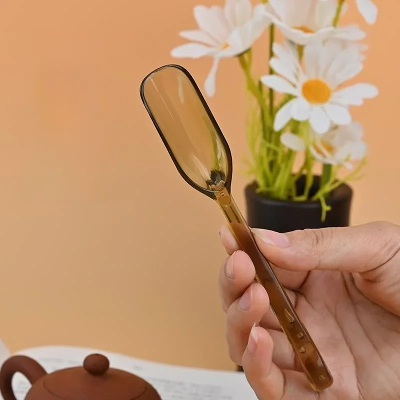 Thickened Plastic Teaspoon Simple Long Handle Small Teaspoon Kung Fu Teaware for Making Tea Gentlemen Tea Ceremony Accessories