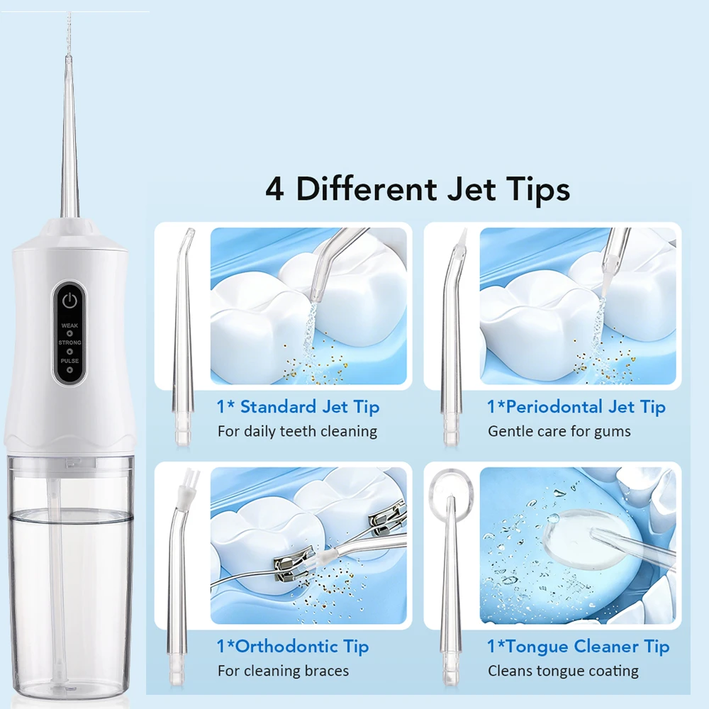 Electric Tooth Polisher Portable Oral Irrigator Dental Water Flosser Jet Oral Care Set Teeth  Cleaning Whitening Polishing Tools