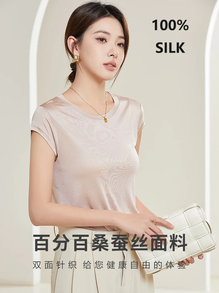 fashion silk t shirts women top woman clothes spring shirt white tops cute womens tshirt tee sexy tees summer clothing blouse v