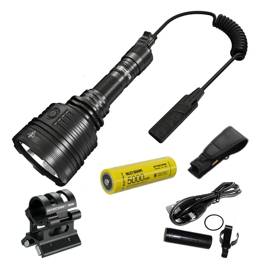 NITECORE P30i Rechargeable LED Flashlight 2000LM Powerful Portable Lighting with 21700 Battery for Self Defense Camping