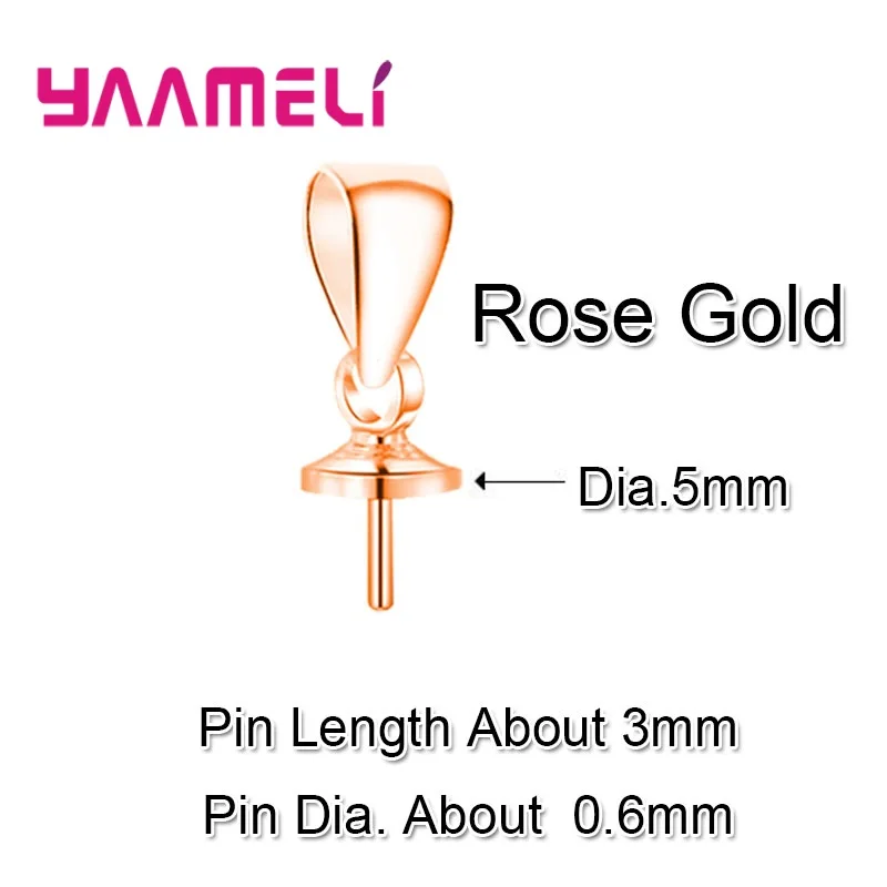 100 Stück 925 Sterling Silber Schrauböse Pin Bail Top gebohrte Perlen Endkappe für DIY Charm Anhänger Anschlüsse Schmuckherstellung – Detail 18