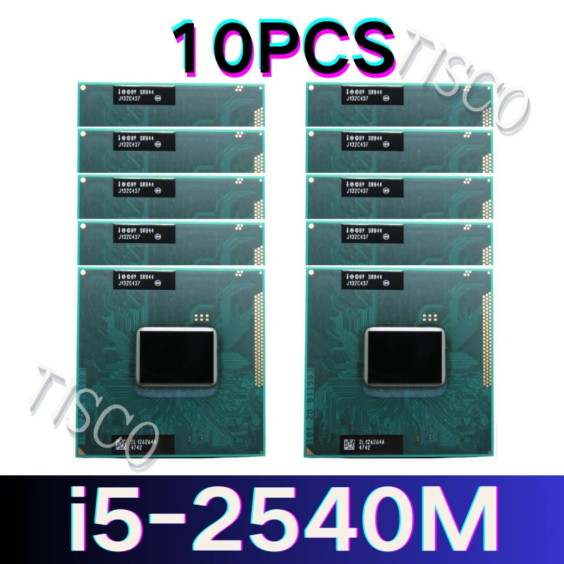 10PCS i5-2540M i5 2540M SR044 2.6GHz Dual-Core Socket G2 / rPGA988B