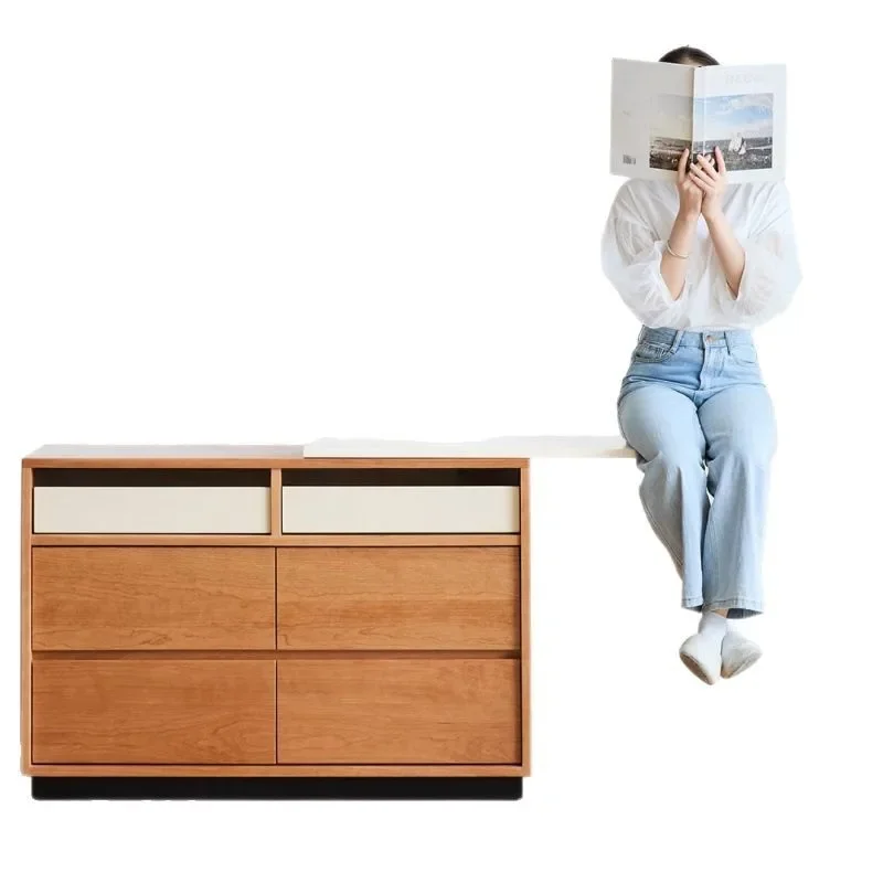 

Furniture solid wood, dresser household, small apartment cosmetic table, storage locker combination