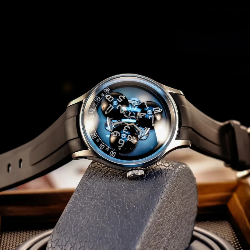 

OBLVLO мужские автоматические часы 41 мм модные механические наручные часы светящиеся 5ATM водонепроницаемые сапфировые вращающиеся 3 маленьких дисков