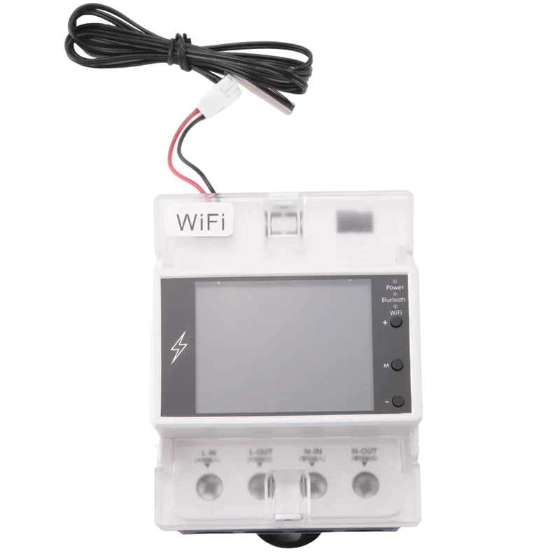 1 Pcs AT4PTW WIFI Tuya Din Rail Digital Thermostat Incubator With Timer Switch AC220V 100A For Heating