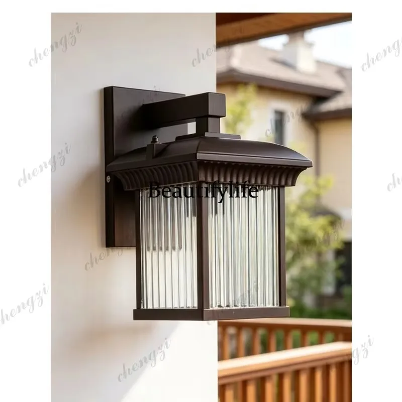 E182 Outdoor wall lamp waterproof, garden wall gate pillar lamp, courtyard exterior wall terrace lamp, balcony lamp