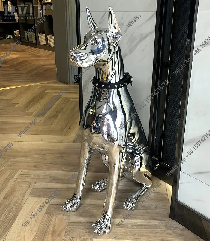 Independent Portal Original European Light Luxury Electroplating Living Room Animal Large Floor Fiberglass Decorative Ornament