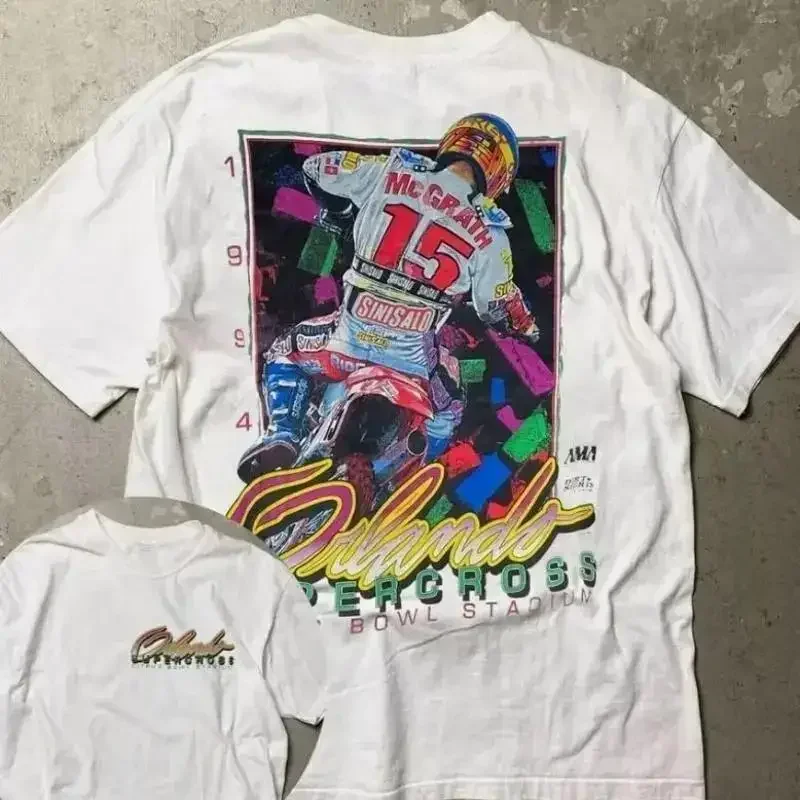 NOS Vintage 1994 Orlando Supercross T Shirt Cotton Unisex Size S 5XL