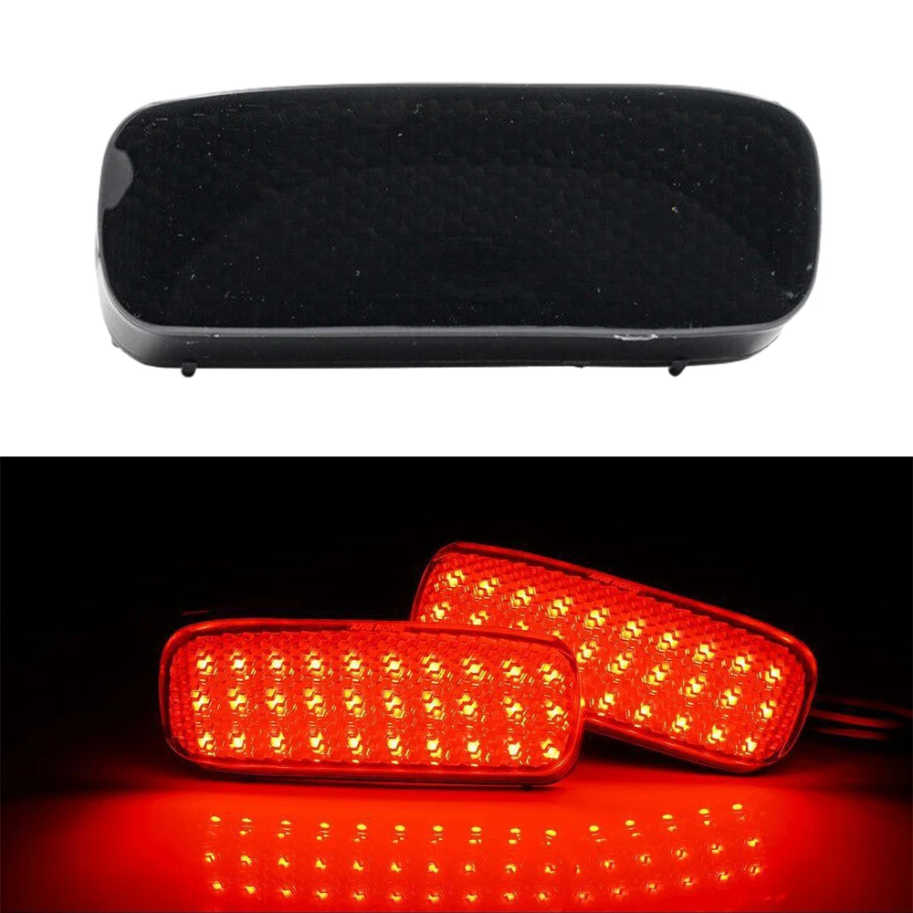 9659830580 2PCS LED Rear Bumper Reflector Brake Lights Fit for Peugeot 107 206 607 for Citroen C1 C5