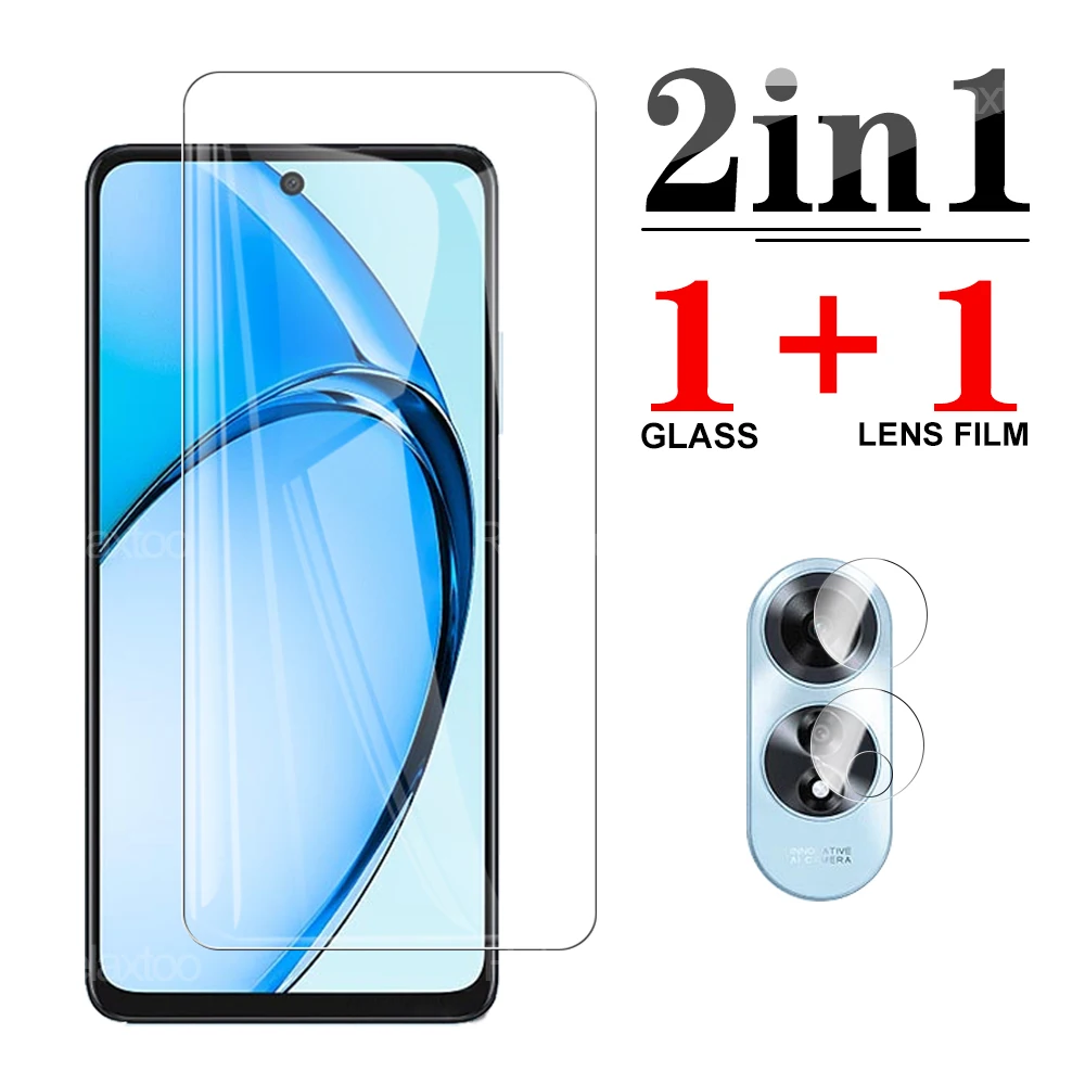 2in1 Tempered Glass lens film For Oppo A60 Full Cover screen protector protective glass For OppoA60 A 60 60a 6.67inch 5G oppoa60