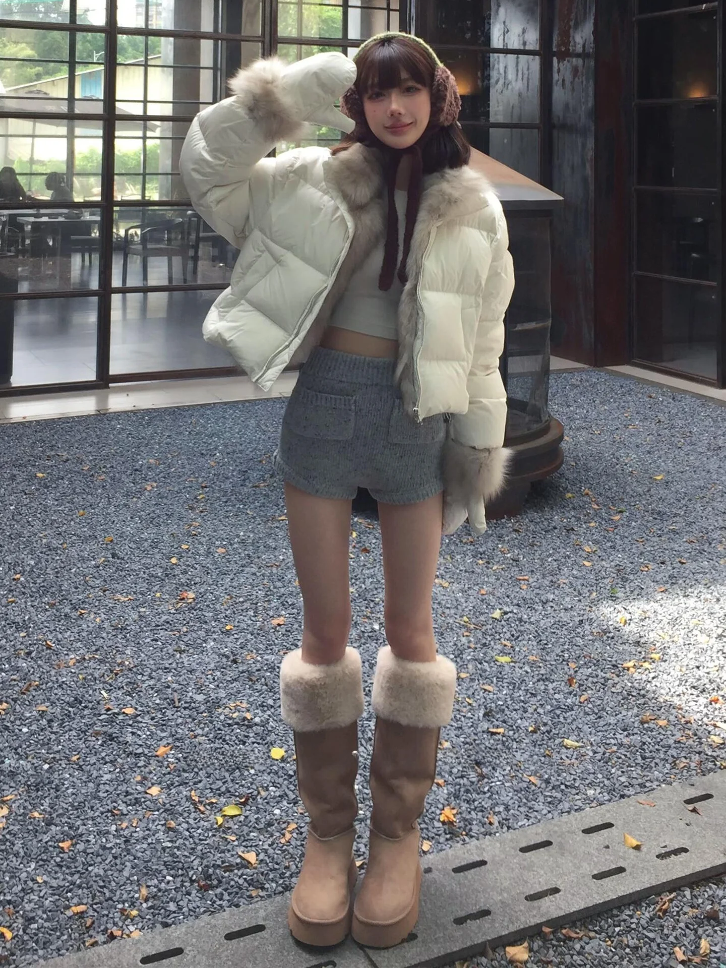 

Пуховик 90% пух, утепленный, с меховым воротником, повседневный, приталенный, женский зимний пуховик для повседневной носки