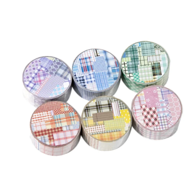 

10 шт./1 лот, декоративные клейкие ленты, фрагменты в полоску, мусорный журнал, бумага «сделай сам», японская маскировка, наклейки для скрапбукинга