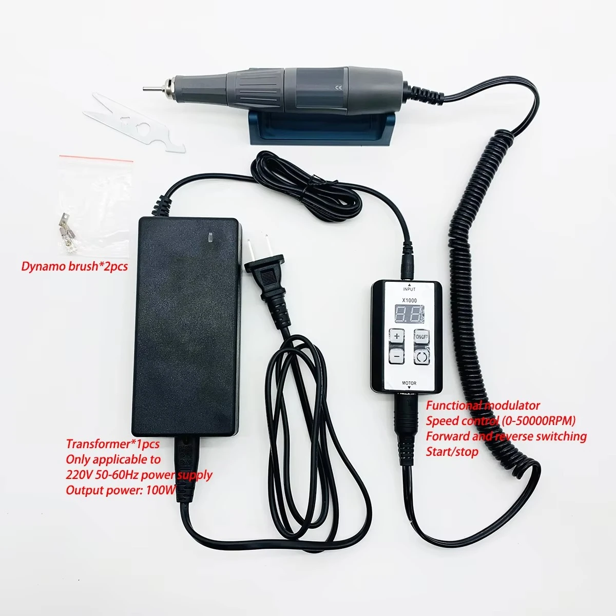 Portable Professional 220V 3mm Collet 50000RPM Electric Grinding Polishing Engraving Machine Industrial/DIY Multi-Functional