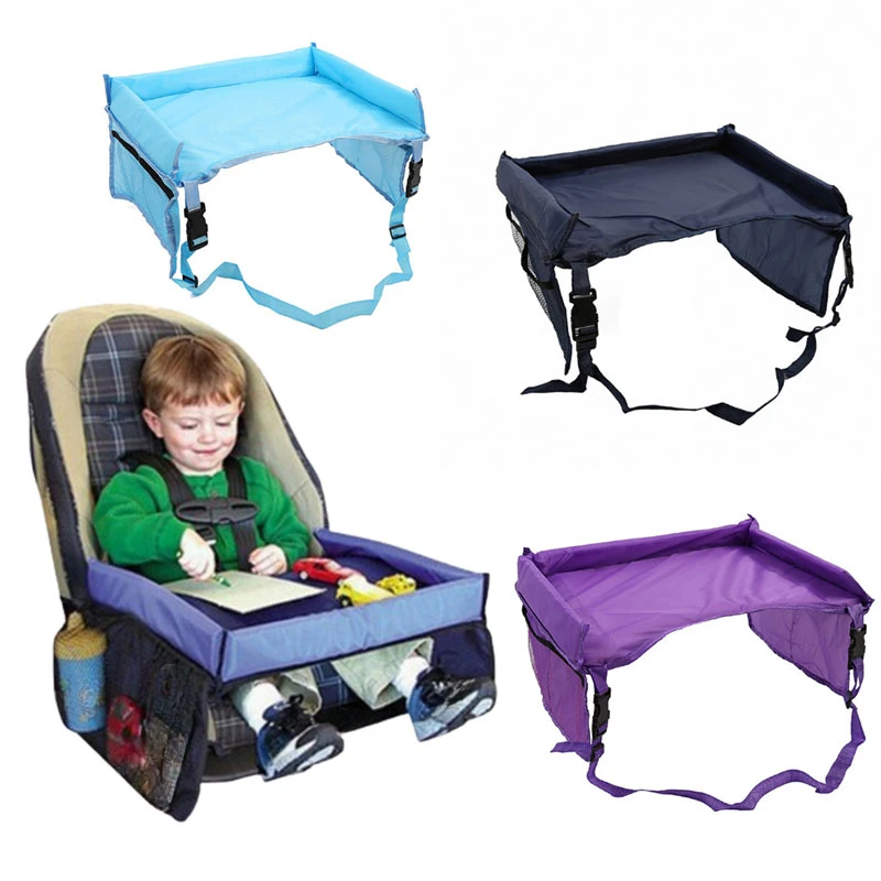 

Dining Car Table for Kids Baby Kids Car Tray Plates Portable Waterproof Car Seat Child Cartoon Toy Holder Storage Baby Fence