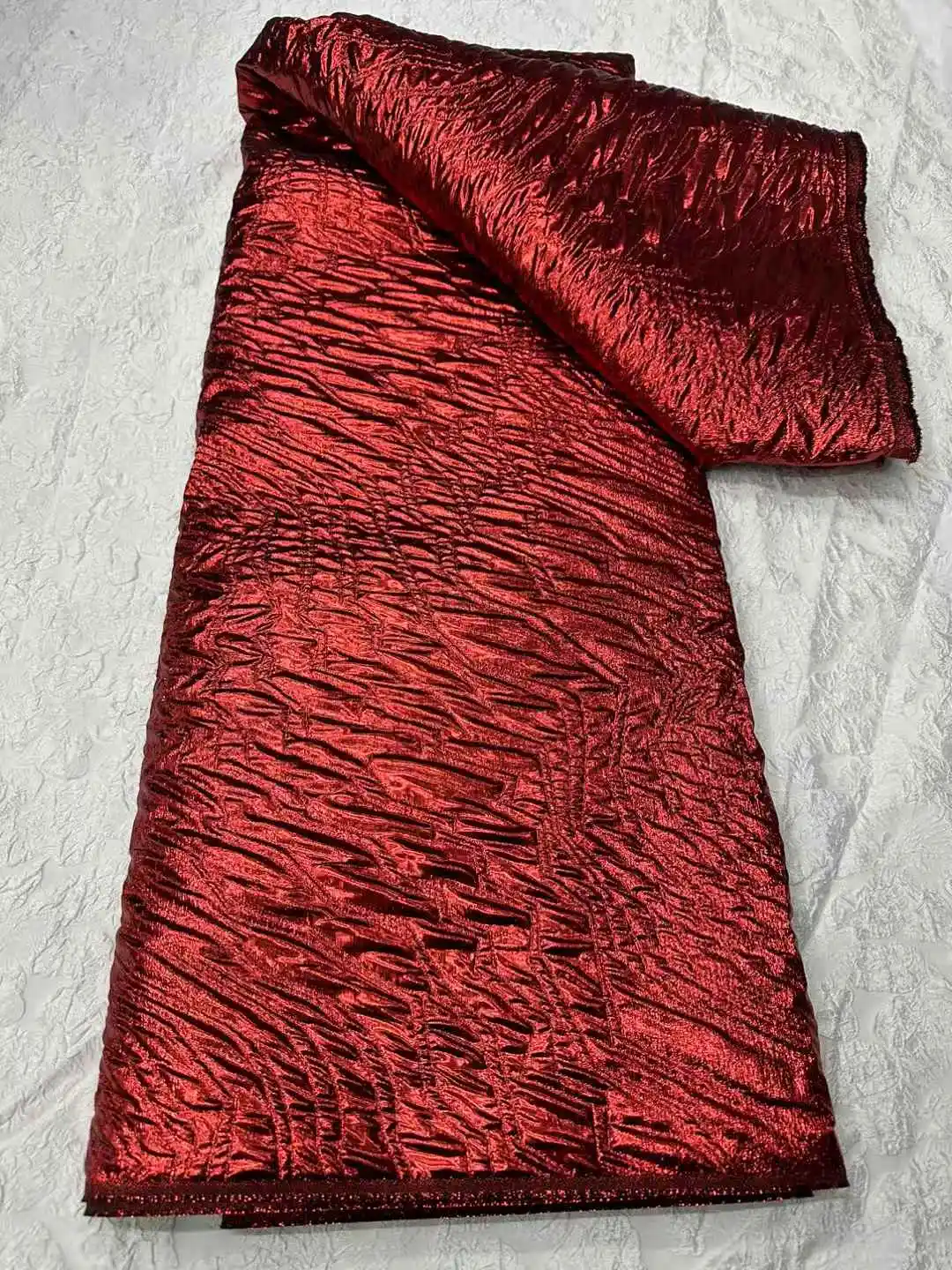 2025 Luxury High Quality African Organza Brocade Lace Fabric 5 Yards French TulleParty Gown Dress Nigerian Jacquard Lace Sewing