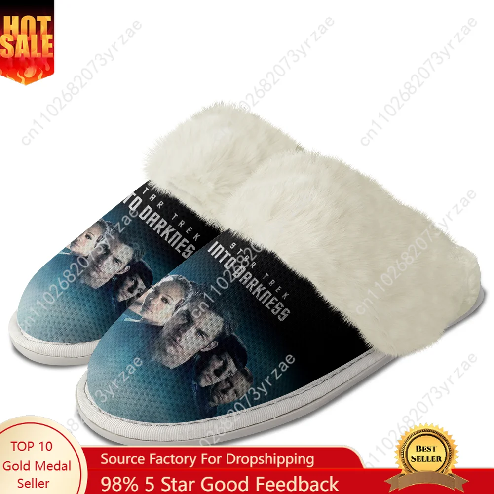 

Star Trek Into Darkness Plush Edge Warm Shoe Mens Womens Home Casual Slipper Bedroom Thermal Lightweight Shoe Custom Slippers